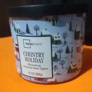 Mainstays Country Holiday Candle - Black and White